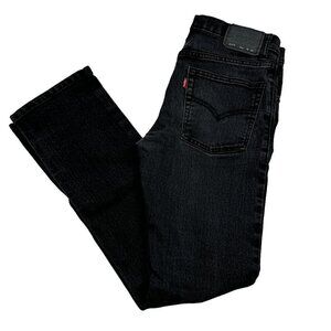 Levi's 511 Slim Distressed Black Wash Youth Size 16 Regular 28x28